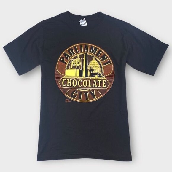Anvil Tops - NWOT Parliament Chocolate City Album Tee Shirt Black,  Size Small